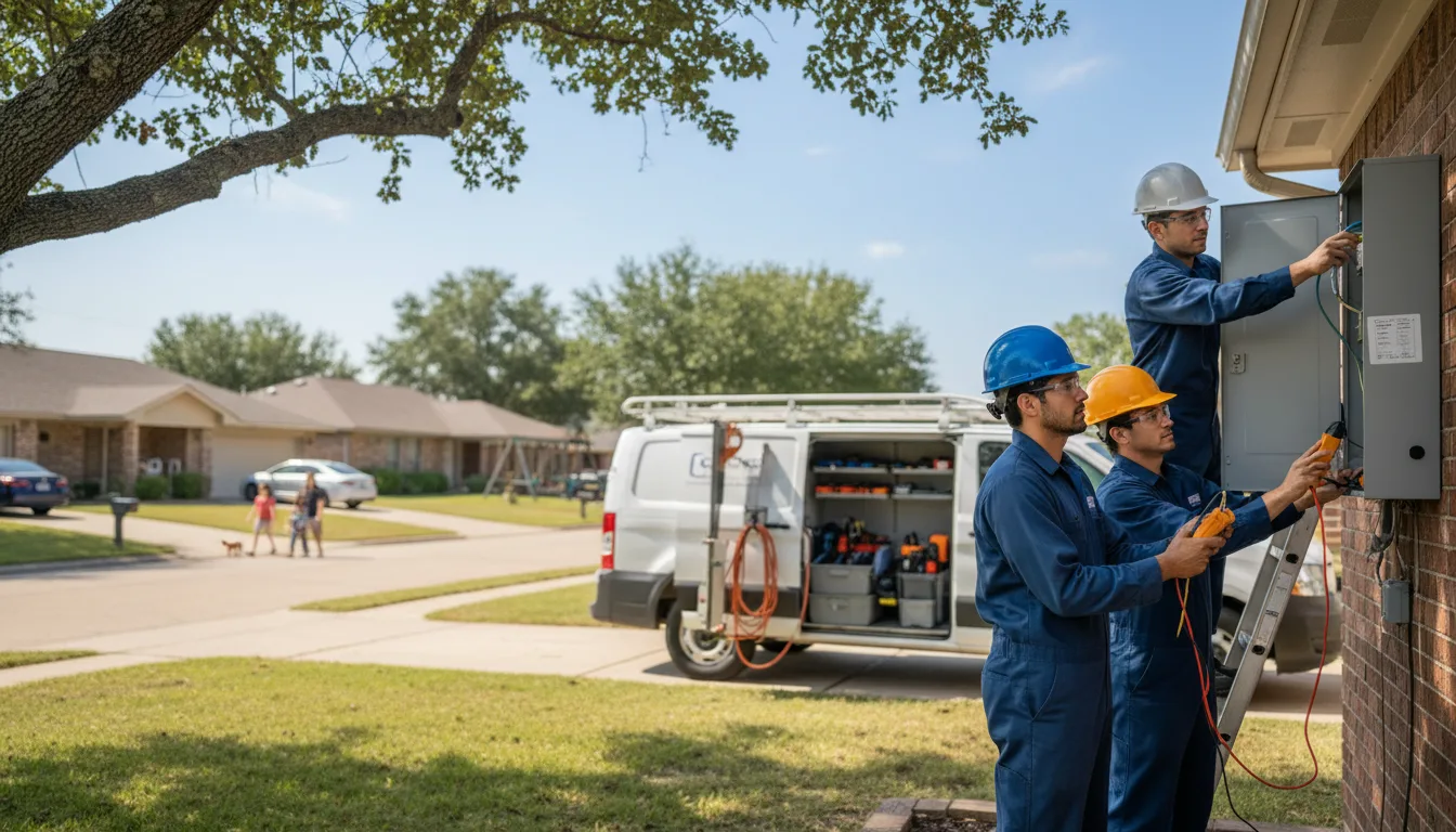 Certified electrician providing emergency electrical services in Sanger, TX
